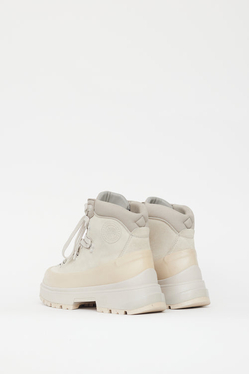 Canada Goose Beige 
Grey Suede Leather Journey Boot