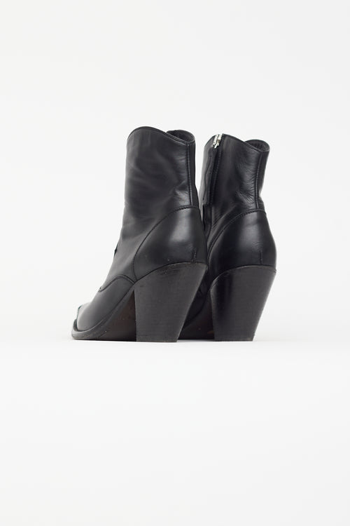 Golden Goose Black Leather Nora Cowboy Boot