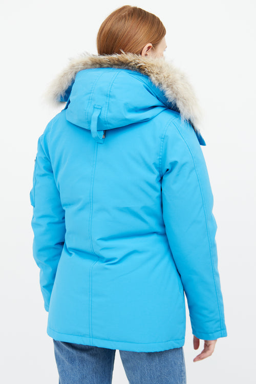 Blue Montebello Down 
Fur Hood Parka