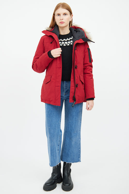 Red Montebello Down 
Fur Hood Parka