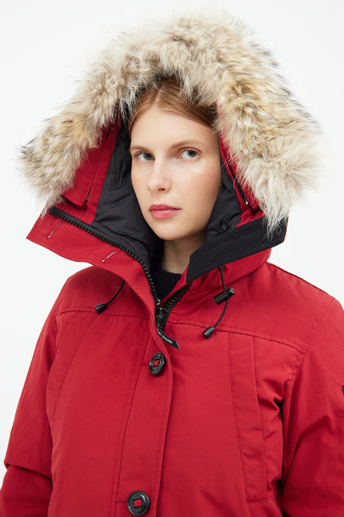 Red Montebello Down 
Fur Hood Parka