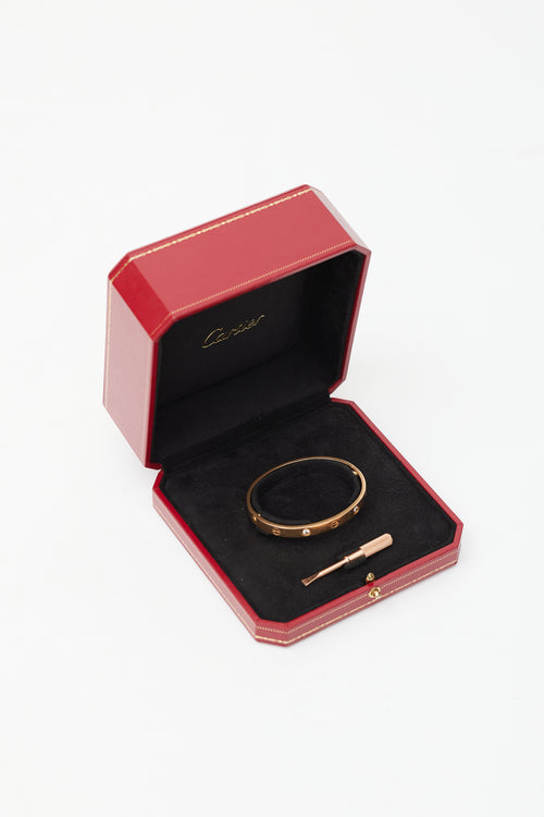 Cartier 18K Rose Gold 
Diamond Love Bracelet