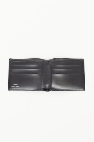 Cartier Black Leather Pasha Bi-Fold Wallet