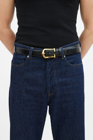 Cartier Brown 
Black Reversible Horseshoe Belt