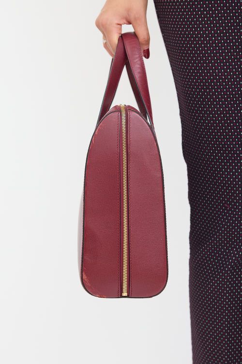 Cartier Burgundy Leather Shoulder Bag