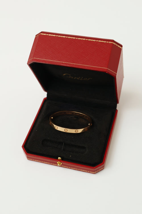 Cartier 18K Rose Gold Love Bangle