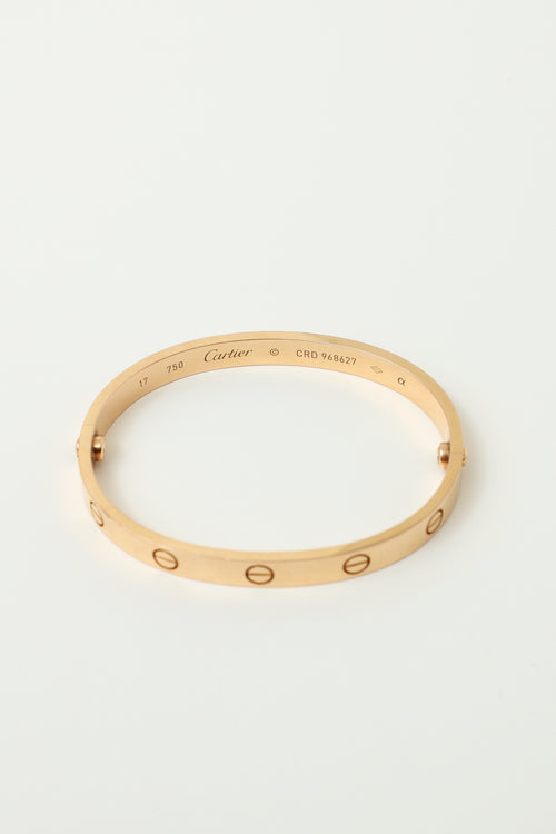 Cartier 18K Rose Gold Love Bangle