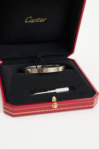 Cartier 18K White Gold Love Bangle