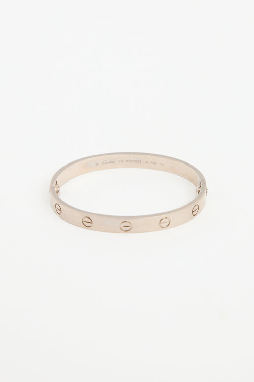 Cartier 18K White Gold Love Bangle