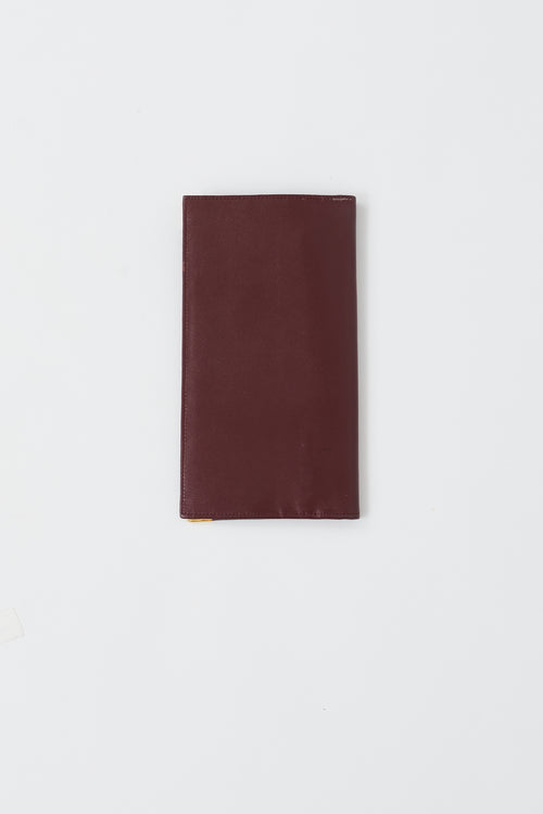 Cartier Vintage Burgundy Leather Card Holder