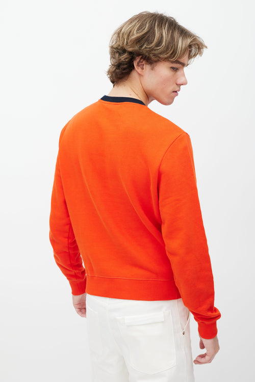 Carven Orange Cotton Crewneck Sweatshirt