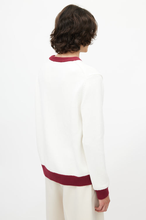 Casablanca White 
Multicolour Tangerine Knit Sweater