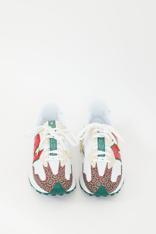 Casablanca X New Balance Red 
Multi 327 Sneaker