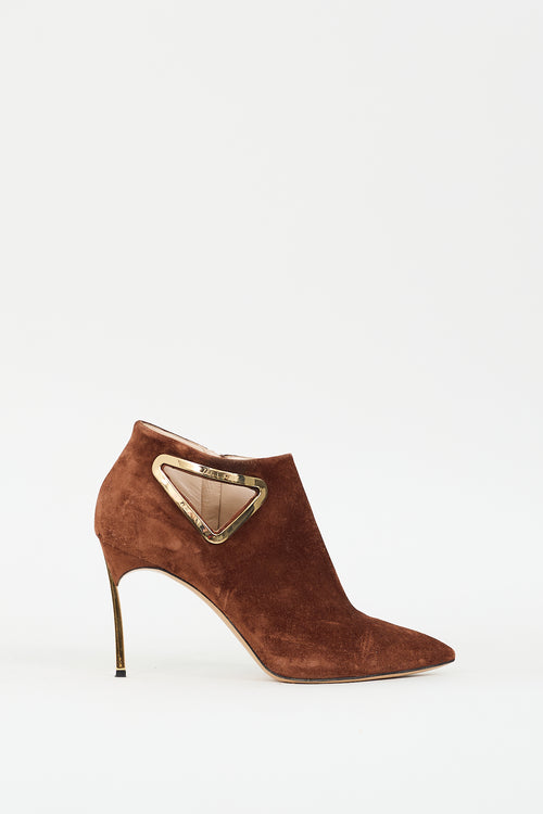 Casadei Brown Suede Stiletto Boot