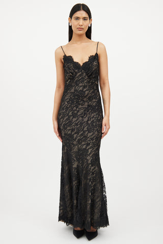 Black Lace Maxi Dress