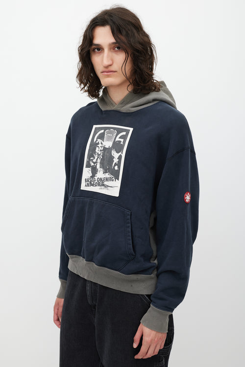 Cav Empt Navy 
Grey Graphic Patch Hoodie