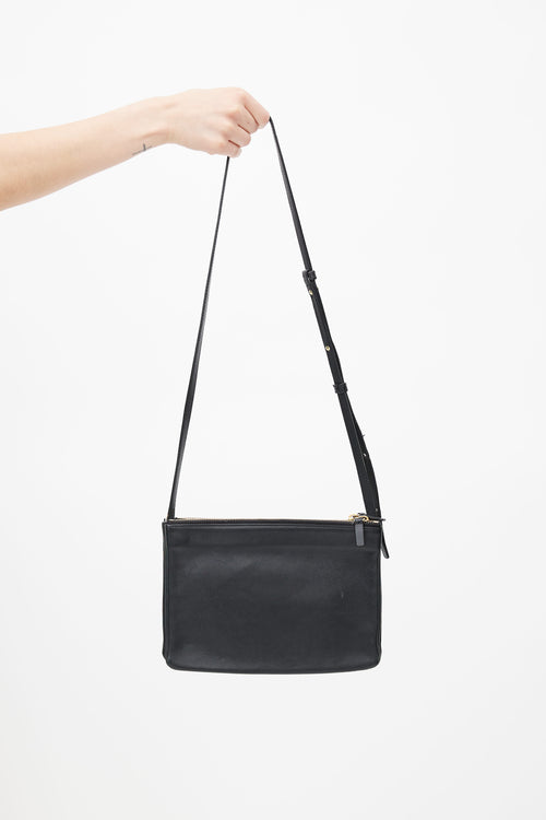 Celine 2013 Black Leather Trio Crossbody Bag