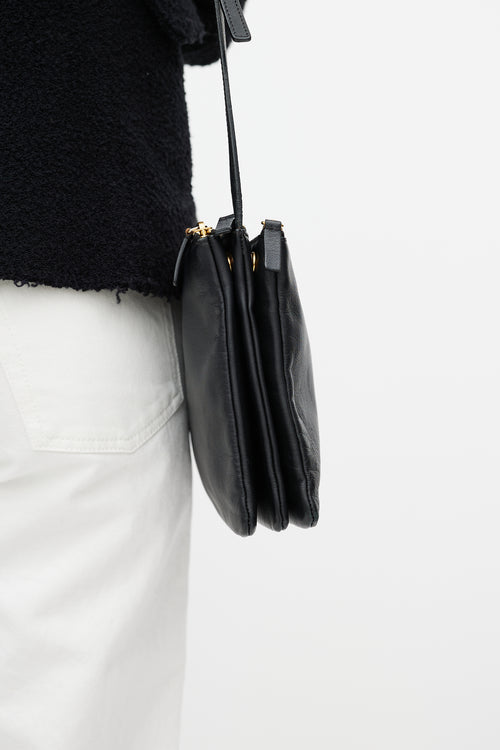 Celine 2014 Black Large Trio Crossbody Bag