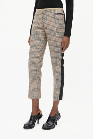 Celine Beige 
Black Houndstooth Stripe Trouser