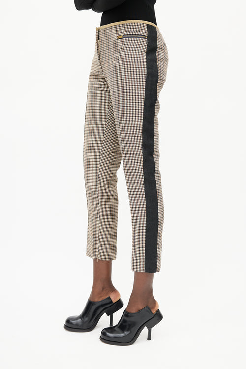 Celine Beige 
Black Houndstooth Stripe Trouser