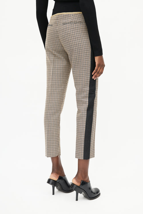 Celine Beige 
Black Houndstooth Stripe Trouser