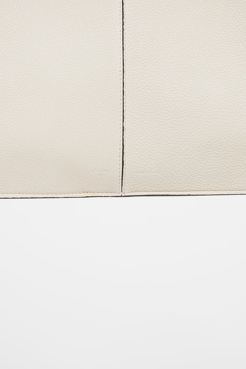 Celine Beige Leather Tri-Fold Shoulder Bag