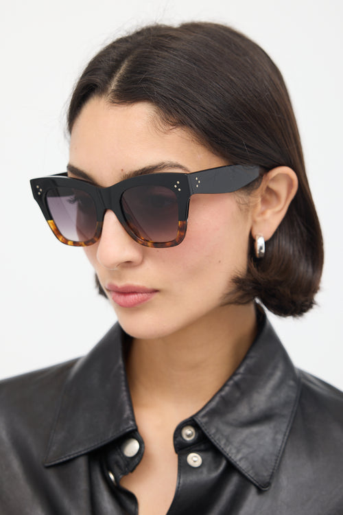 Celine Black 
Brown CL4004IN Square Sunglasses