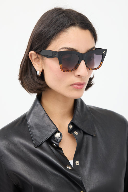 Celine Black 
Brown CL4004IN Square Sunglasses