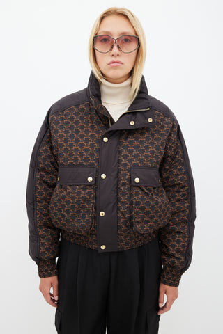 Celine Black 
Brown Monogram Puffer Jacket