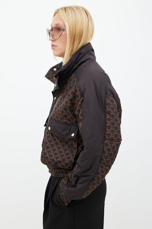 Celine Black 
Brown Monogram Puffer Jacket