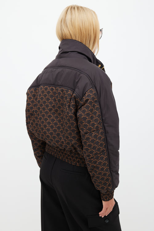 Celine Black 
Brown Monogram Puffer Jacket