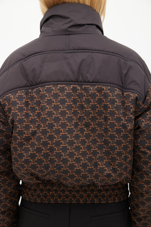 Celine Black 
Brown Monogram Puffer Jacket