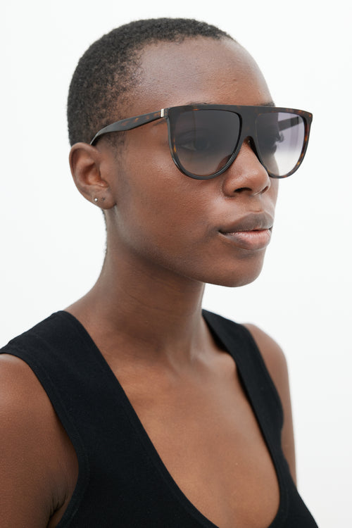 Celine Black CL41435 Oversized Square Sunglasses