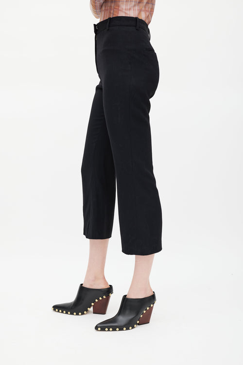 Celine Black Cropped Trouser