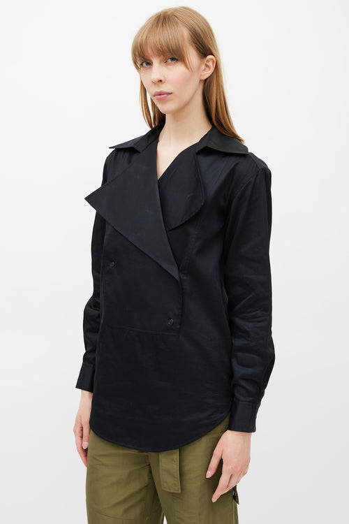 Celine Black Double Breasted Tunic