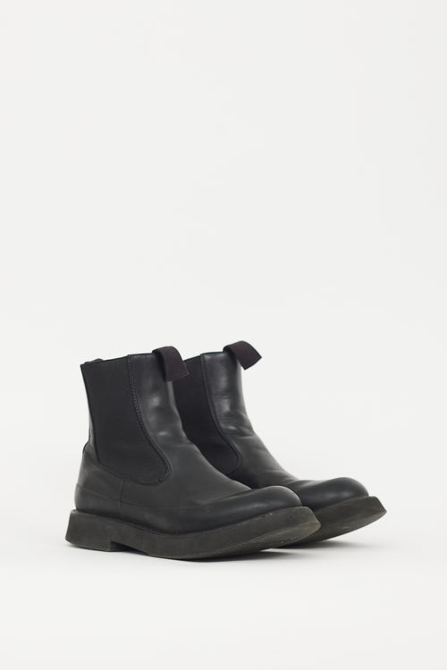 Celine Black Leather Margaret Chelsea Boot