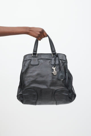 Celine Black Leather Orlov Bag