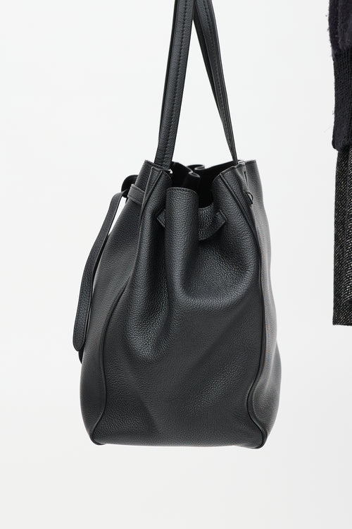 Celine Black Leather Small Cabas Phantom Tote Bag