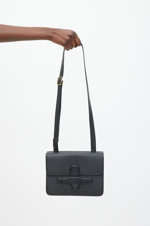 Celine Black Leather Medium Symmetrical Bag