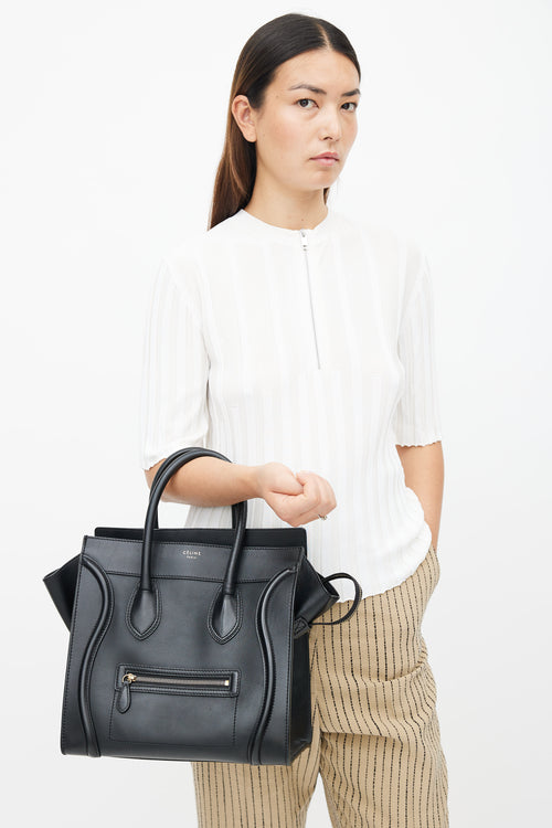 Celine 2012 Black Luggage Mini Tote  Bag