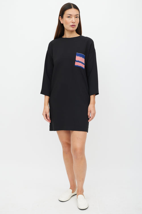 Celine Black 
Multicolour Shirt Dress