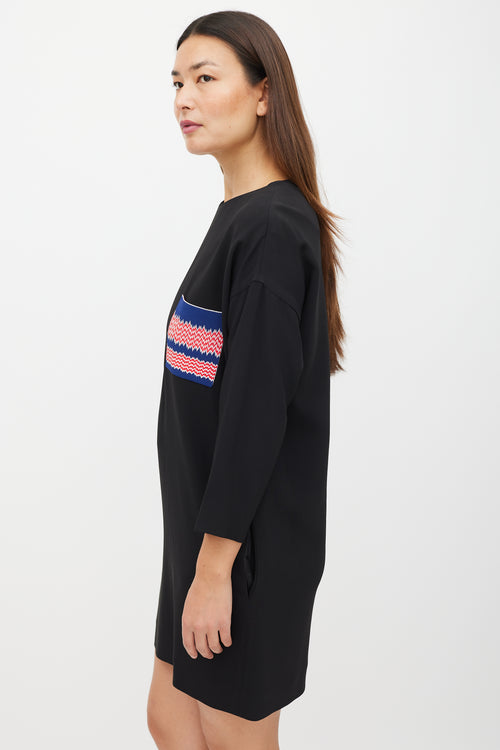 Celine Black 
Multicolour Shirt Dress