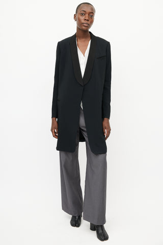 Celine Black Oversized Tuxedo Blazer