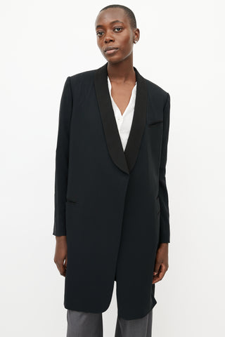 Celine Black Oversized Tuxedo Blazer