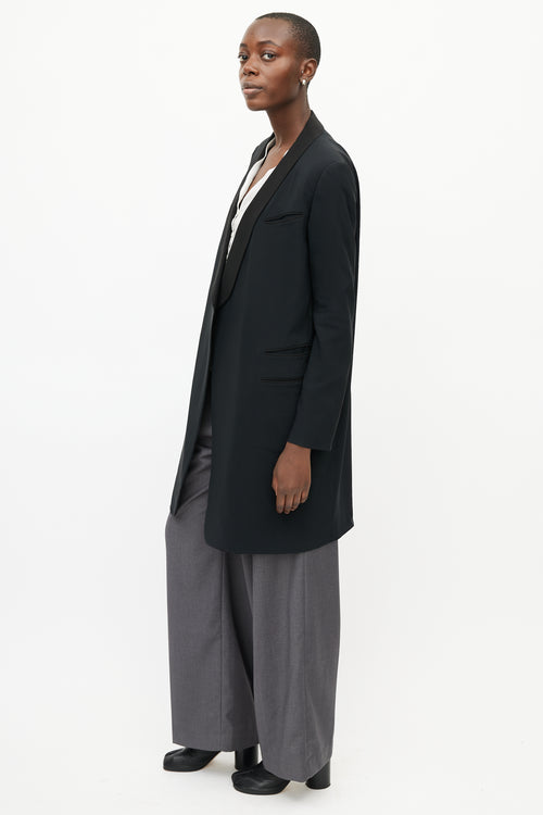 Celine Black Oversized Tuxedo Blazer