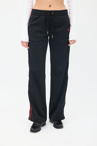 Celine Black 
Red Triomphe Trackpant