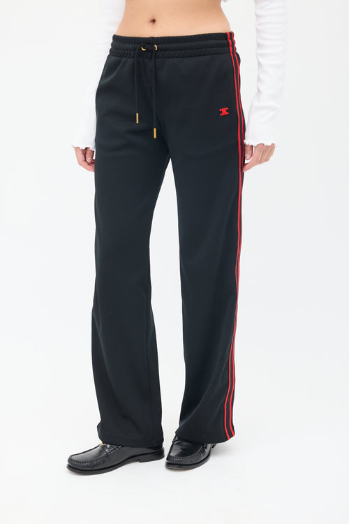 Celine Black 
Red Triomphe Trackpant