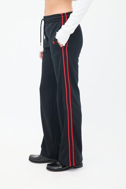 Celine Black 
Red Triomphe Trackpant