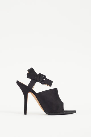 Celine Black Satin Sandal