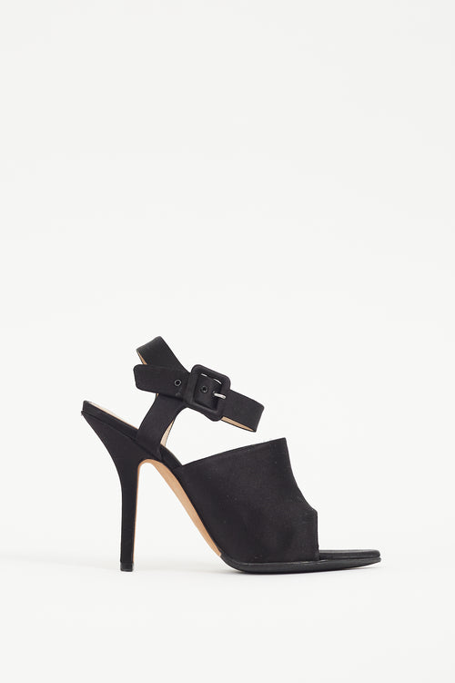 Celine Black Satin Sandal